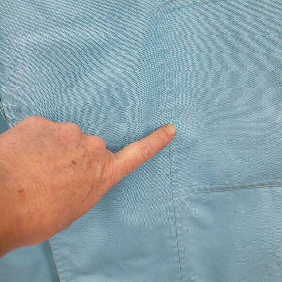 Vintage Misty Harbor Raincoat Trench 10 Blue Double Breasted Yachtsman Cloth - Picture 16 of 17